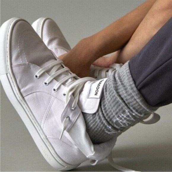 Thakoon Shoes - Thakoon Stylish White High-Top Sneakers